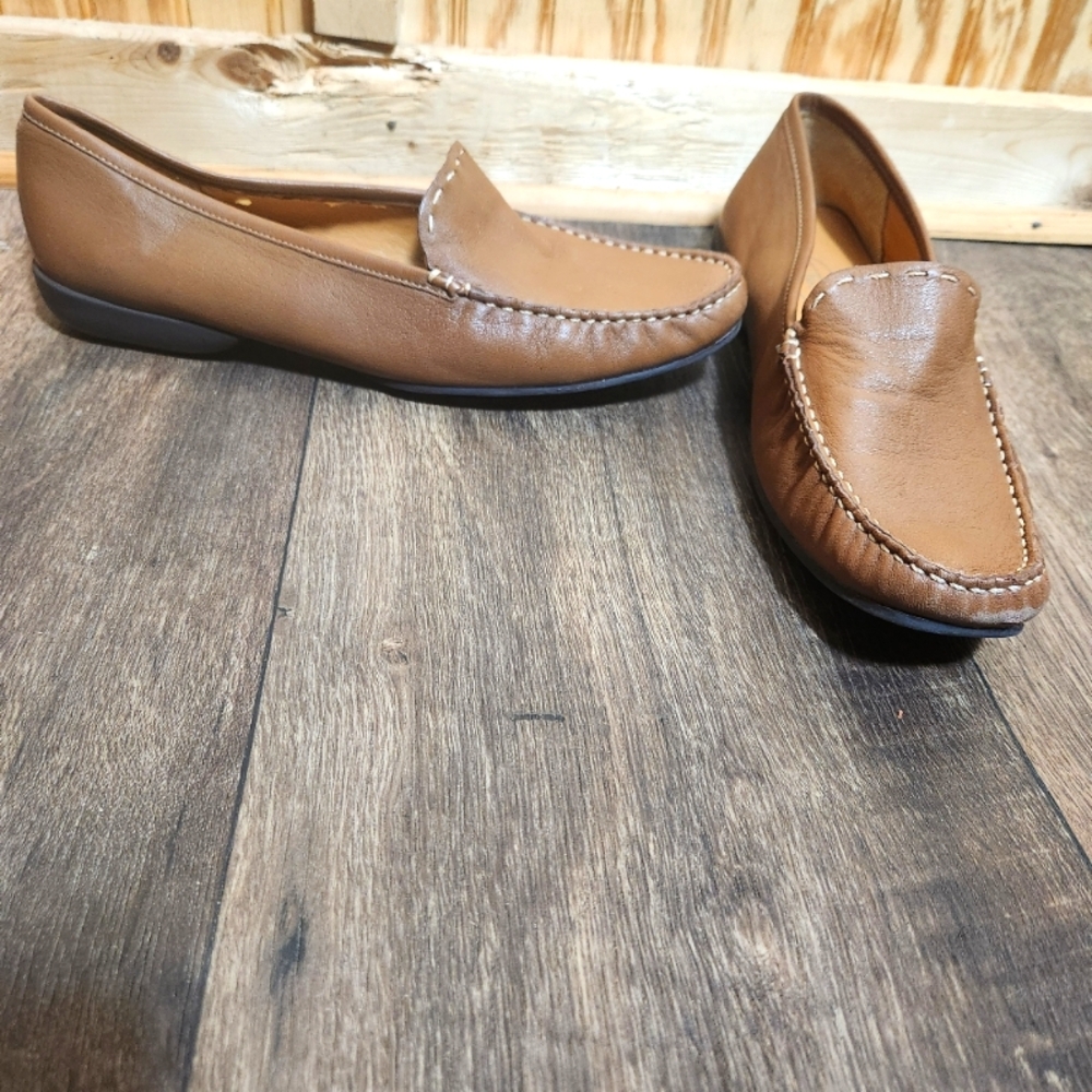 Talbots Brown Slip On Loafers
